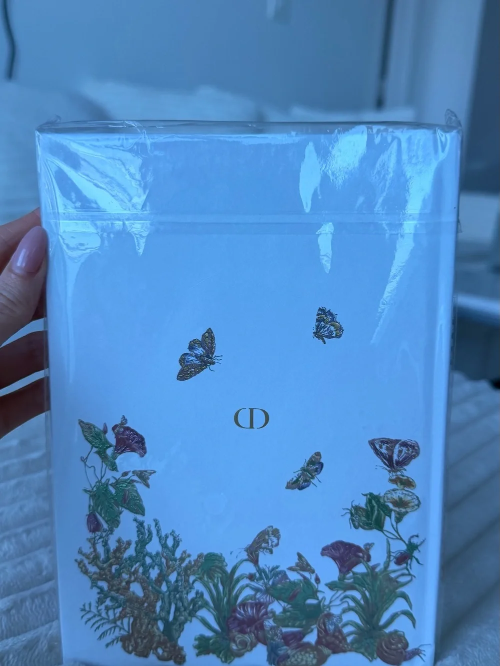 Dior White Notebook with Multicolor Marine Illustration
